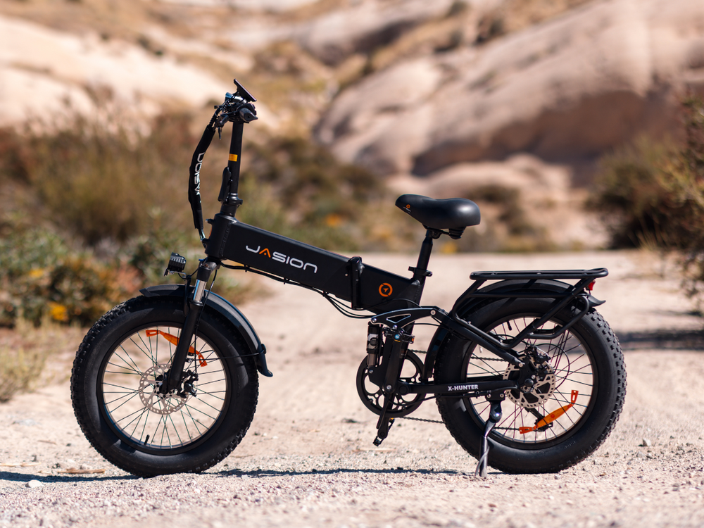 Jason Rear Rack Jasion X-Hunter Folding Electric Bike | Full Suspension Fat Tire ...